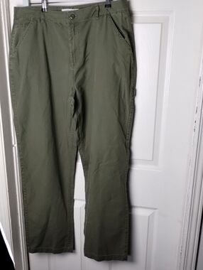 Women's MyStyle Olive Green Casual Pants Size 14 New Without Tags